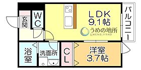 Premiage久留米学園通 201 ｜ 福岡県久留米市津福今町（賃貸アパート1LDK・2階・33.63㎡） その2