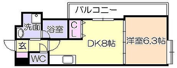 リード中央町 1201｜福岡県久留米市小頭町(賃貸マンション1DK・12階・31.69㎡)の写真 その2