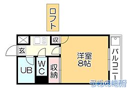 メゾンブランセ 1Kの間取図画像