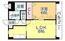 SUNPINO 1LDKの間取図画像