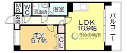 グランドアマレイ7番館 1LDKの間取図画像