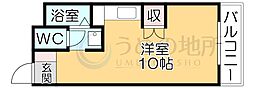 グレースマンション櫛原 ワンルームの間取図画像