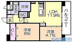 ウィリングネクスト 2LDKの間取図画像
