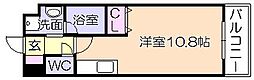 LEAD中央町 ワンルームの間取図画像