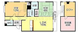 山下グリーンライフ 2LDKの間取図画像