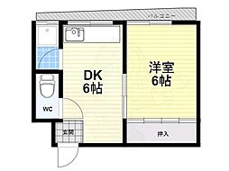 新立花マンション 1Kの間取図画像