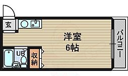 ダイドーメゾン塚口2 ワンルームの間取図画像