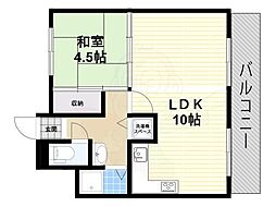 ハイツ淀2号館 2DKの間取図画像