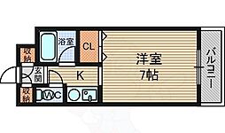 ハイツアルペン武庫之荘 1Kの間取図画像