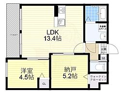 ワコーレヴィータ尼崎ステージア 2LDKの間取図画像