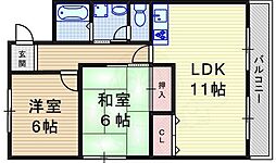ハイツセピヤ 2LDKの間取図画像