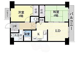 フォレステージュ武庫之荘 2LDKの間取図画像
