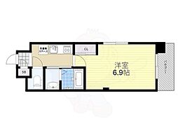 Luxe塚口 1Kの間取図画像
