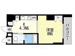 アーデン塚口 1DKの間取図画像