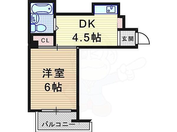 グレイスマンション2番館 ｜兵庫県尼崎市南武庫之荘７丁目(賃貸マンション1DK・5階・22.30㎡)の写真 その2