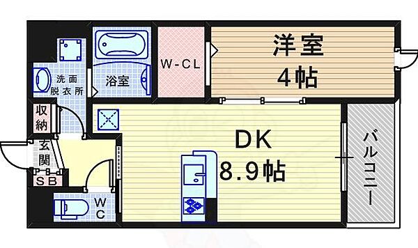 プラージュ ｜兵庫県尼崎市浜２丁目(賃貸アパート1DK・1階・33.76㎡)の写真 その2