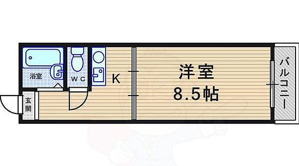 シードワン 205｜兵庫県尼崎市武庫之荘１丁目(賃貸マンション1K・2階・26.00㎡)の写真 その2