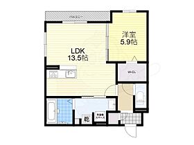 兵庫県尼崎市武庫之荘本町３丁目（賃貸アパート1LDK・3階・49.32㎡） その2