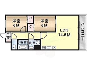 WIZ PLAISAR 若王寺 510 ｜ 兵庫県尼崎市若王寺３丁目（賃貸マンション2LDK・5階・59.42㎡） その2