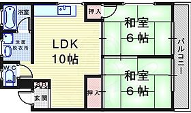 第2森口ハイツ  ｜ 兵庫県尼崎市東園田町１丁目（賃貸アパート2LDK・1階・50.23㎡） その2