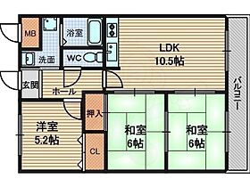 兵庫県尼崎市南塚口町８丁目（賃貸マンション3LDK・4階・61.00㎡） その2