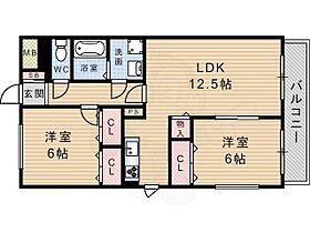 兵庫県尼崎市武庫之荘本町３丁目（賃貸マンション2LDK・1階・56.02㎡） その2