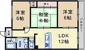 ビューラささはら  ｜ 兵庫県伊丹市野間１丁目（賃貸マンション3LDK・3階・72.51㎡） その2