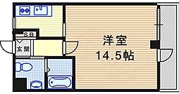コータース武庫之荘 1Kの間取図画像