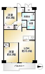 ネオコーポ太秦 2LDKの間取図画像