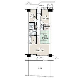 ローレルコート郡山筒井 3LDKの間取図画像