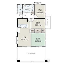 パークヒルズくすのき坂1号棟 3LDKの間取図画像