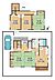 間取り：1380万円、5DK、土地面積201.04m2、建物面積100.4m2 5DKの間取りとなります