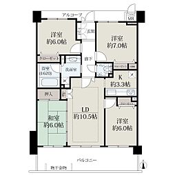 ルイシャトレシェソワ大和八木 4LDKの間取図画像