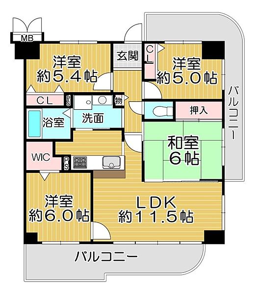 間取りを拡大表示