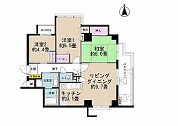 ローレルコート吉田本町 3LDKの間取図画像
