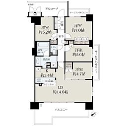 ファインシティ枚方 4LDKの間取り