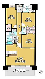 リバティパーク枚方Ｆ棟 3LDKの間取り