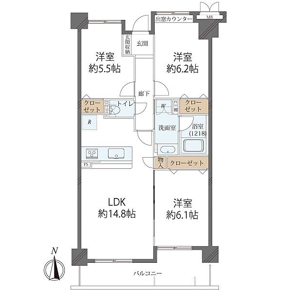 間取りを拡大表示