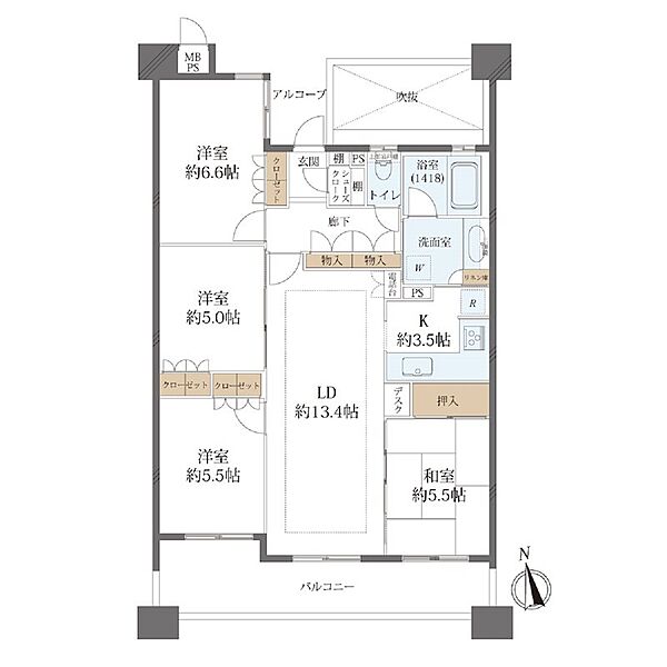 間取りを拡大表示