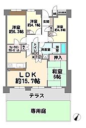 東急ドエル・アルス三田ウッディタウン中央J棟 4LDKの間取図画像