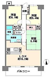 サンディパークス1番館 3LDKの間取図画像