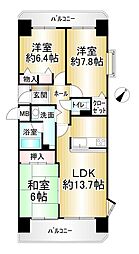ラウムズ白子 3LDKの間取図画像