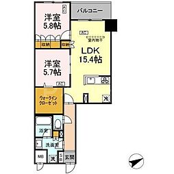 間取図画像 2LDK