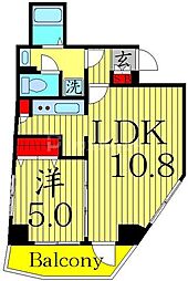 京成押上線 八広駅 徒歩7分の賃貸マンション 10階1LDKの間取り