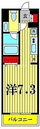JR総武線 亀戸駅 徒歩10分の賃貸マンション 4階ワンルームの間取り