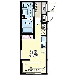 東京メトロ半蔵門線 錦糸町駅 徒歩4分の賃貸マンション 3階ワンルームの間取り