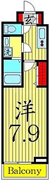 東武亀戸線 小村井駅 徒歩7分の賃貸アパート 3階1Kの間取り