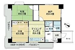 都営浅草線 本所吾妻橋駅 徒歩4分の賃貸マンション 3階2SDKの間取り