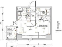 墨田区向島3丁目マンション 1DKの間取図画像