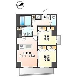 間取図画像 2LDK